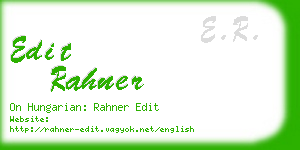 edit rahner business card